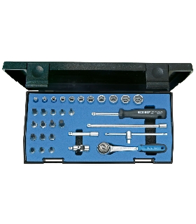 JUEGO DE LLAVES DE VASO 1/4"" 32 PZAS IN-IS-PH-PZ 6174150 GEDORE